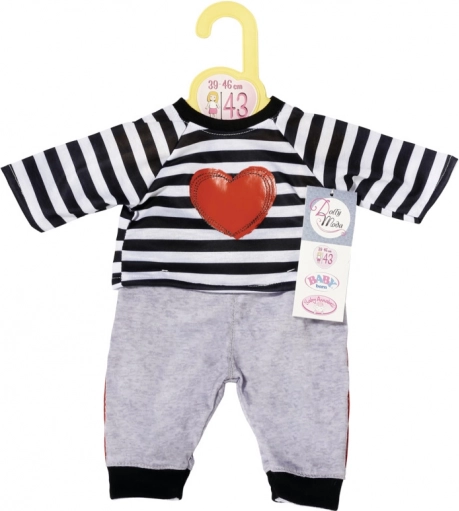Dolly Moda tuta a righe per bambole 43 cm