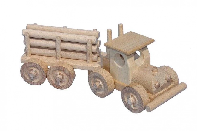 Wooden Toy Truck with Logs