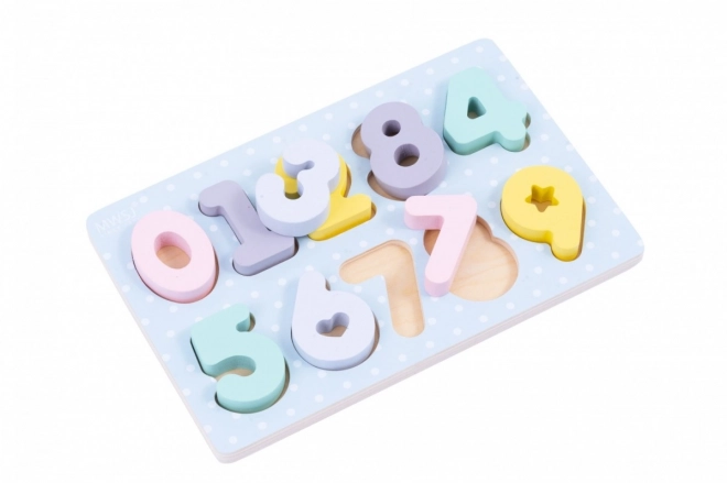 Wooden Puzzle Numbers Pastel