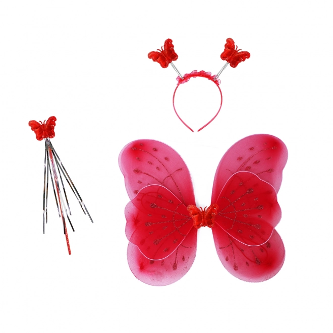 Butterfly Wings with Headband and Wand