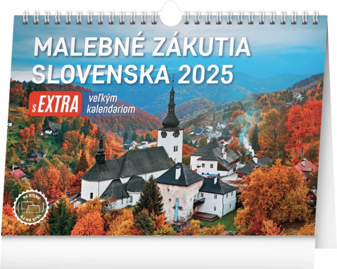 Scenic Corners of Slovakia 2025 Desk Calendar