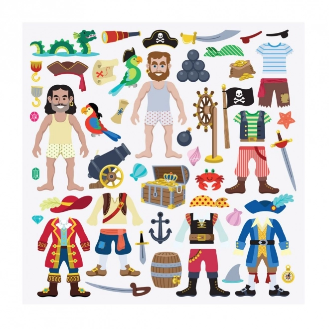 Reusable Puffy Stickers - Pirates