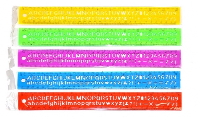 Flexible 30cm Ruler with Letters and Numbers