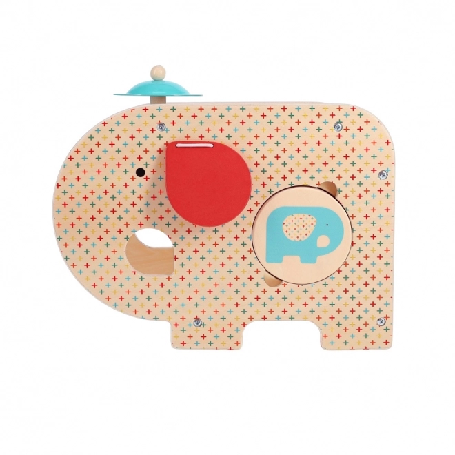 Petit Collage wooden musical elephant