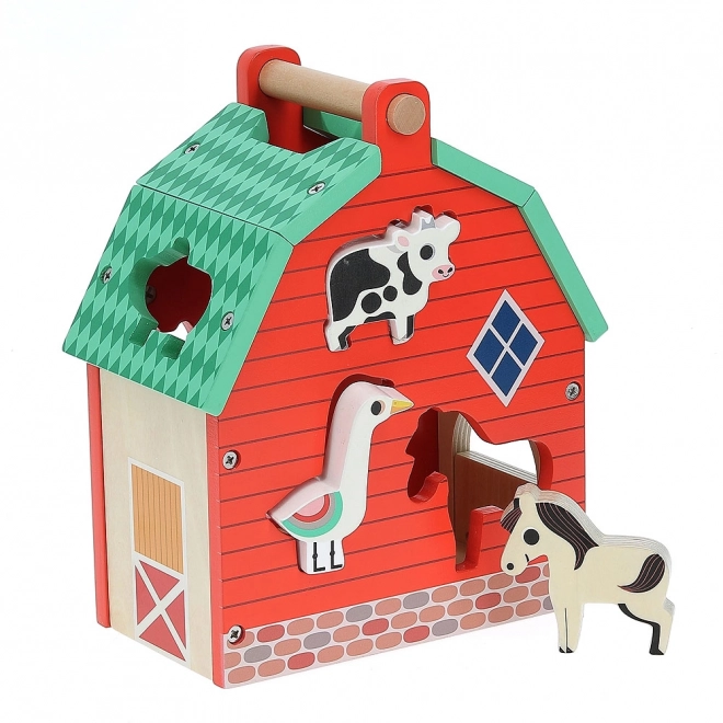 Wooden Farm Animal Sorter by Vilac