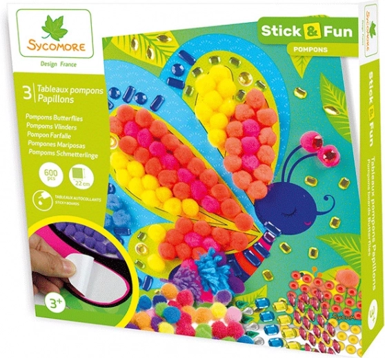 Stick & Fun Decorating with Pompoms Butterflies