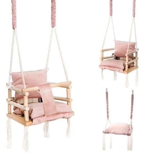 Gray Baby Swing – Pink