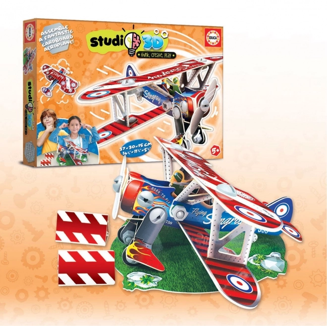 Educa Studio Biplane 3D Model Kit