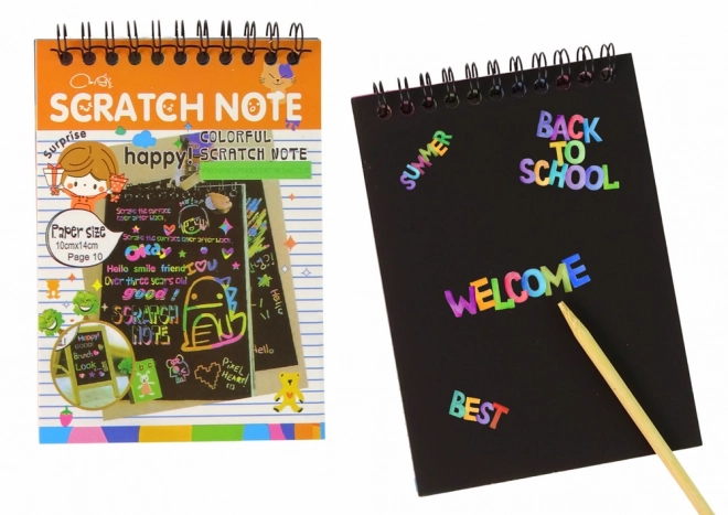 Scratch Art Notebook for Kids Orange