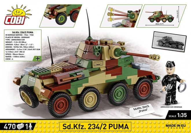 Cobi Sd.Kfz 234/2 Puma Armored Car Building Blocks