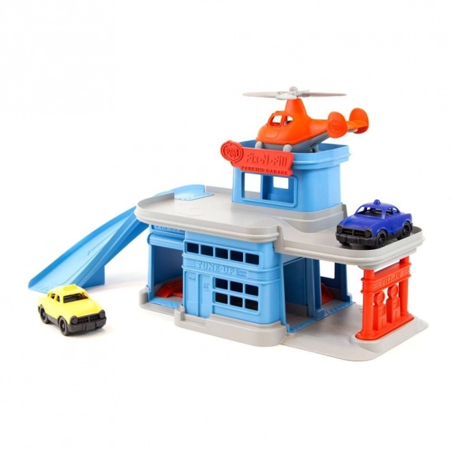 Green Toys Multi-Level Garage Set with Accessories