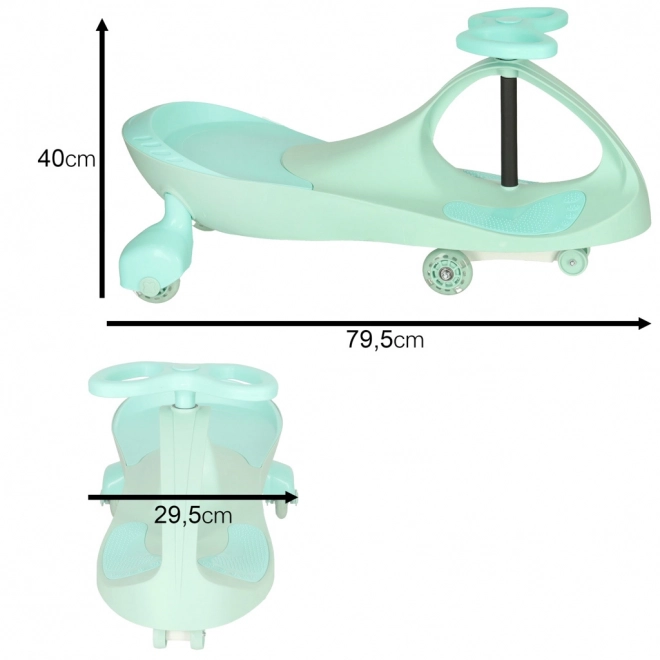 Gravity Ride-On Toy with LED Wheels in Green and Yellow – Turquoise