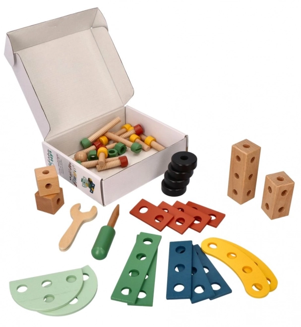 Wooden Construction Set 40 Pieces