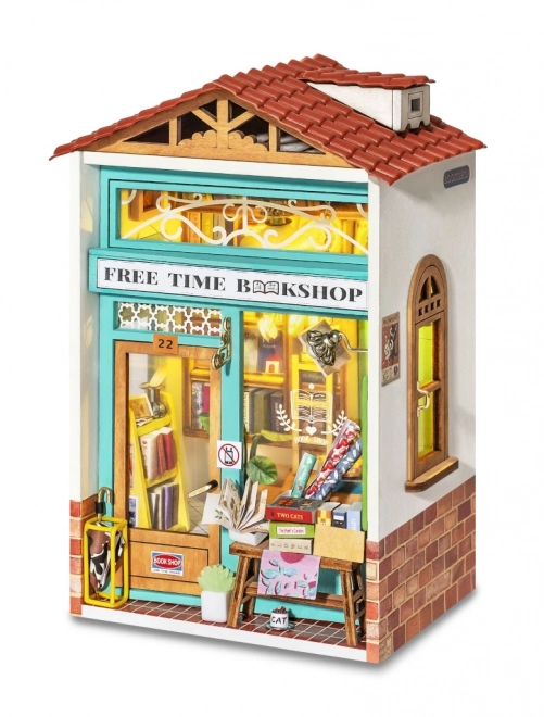 Miniature Dollhouse Bookstore Free Time