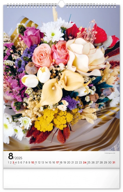 Wall Calendar Bouquet 2025