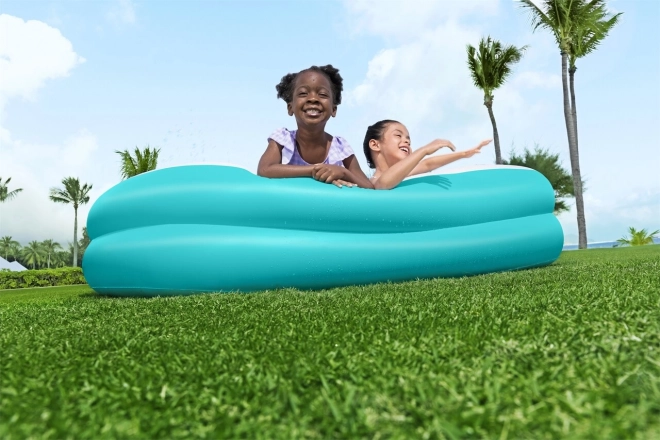 Inflatable Family Pool with Floating Drink Table