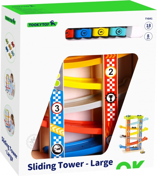 Tooky Toy Barevná skluzavka pro auta