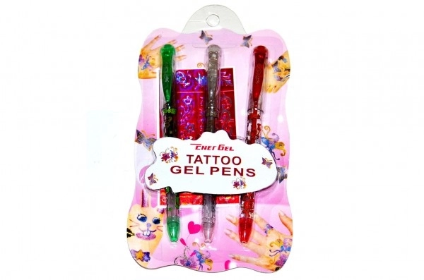 Tattoo Gel Pens Set with Stencils