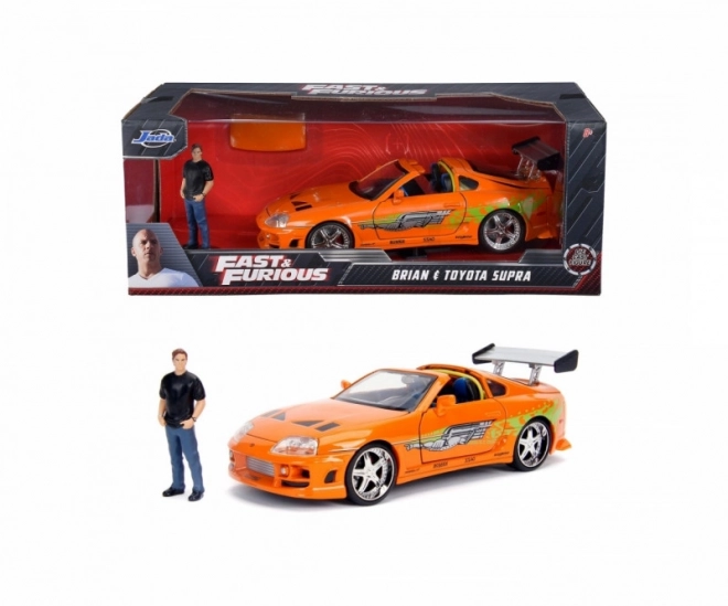 Fast & Furious 1995 Toyota Supra with Brian O'Conner Figurine