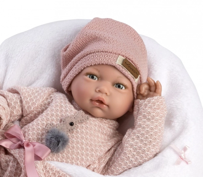 Guca 10220 BLANCA - realistische baby pop met geluiden en zacht stoffen lichaam - 38 cm