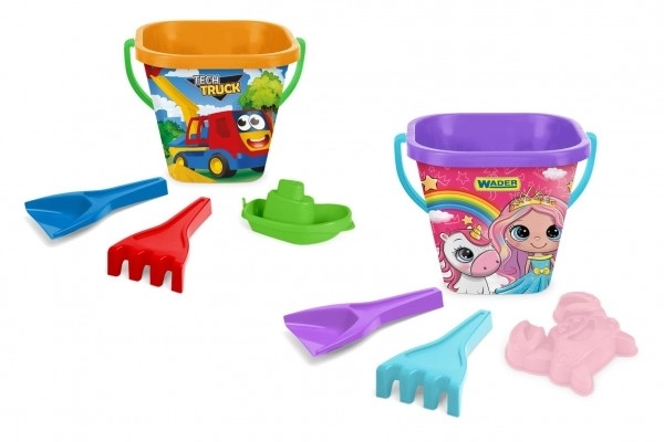 4 Piece Sandbox Toy Set with Bucket and Accessories