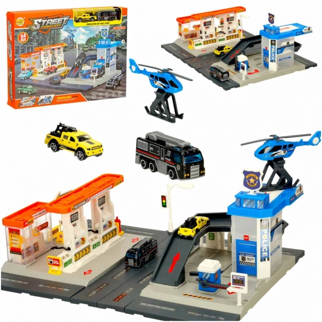 Parking Police Station Playset