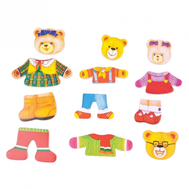 Bigjigs Toys Dress-Up Bear Family Puzzle