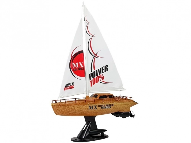 remote controlled sailboat 50cm with steering wheel remote 27 Mhz