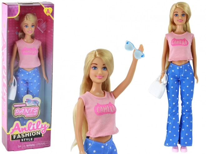 Anlily Doll with Long Blonde Hair and Fashion Accessories