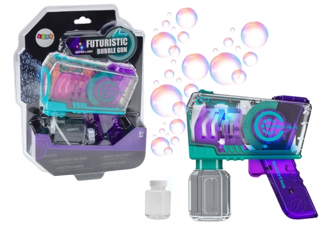 Bubble Gun with Lights in Purple