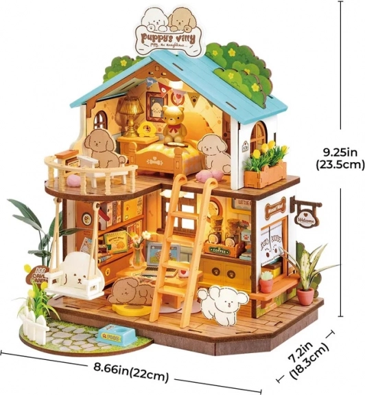 Kis házikó miniatűr Kiskutyaház