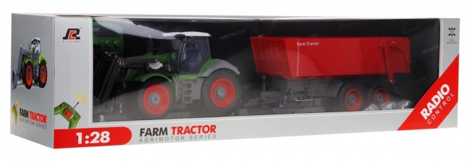 Remote Controlled Tractor with Trailer for Kids 3+