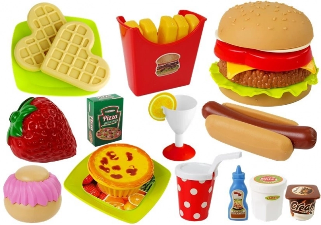 Burger Playset with Food Items