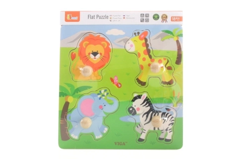 Wooden Puzzle with Wild Animals