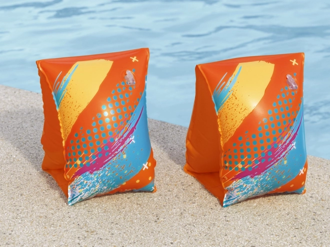 Colorful Swimming Arm Bands with Butterfly Design