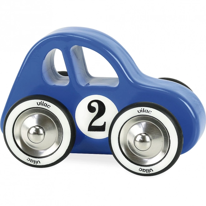 Blue Wooden Toy Car by Vilac