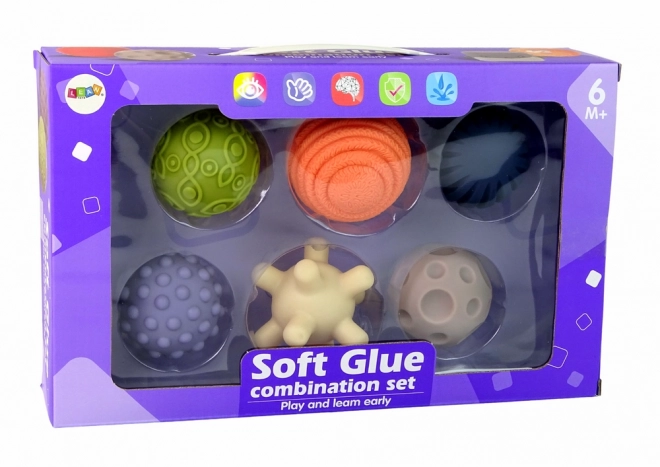 Sensory Ball Set - 6 Colorful Pieces