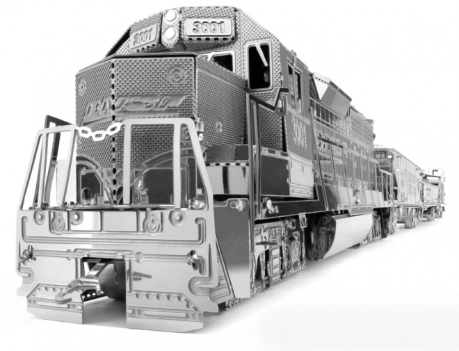 Metal Earth 3D Puzzle Cargo Locomotive with 4 Cars Deluxe Set