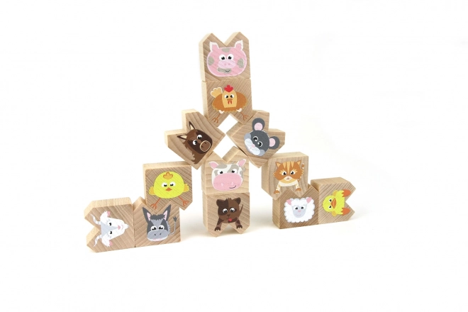 Milaniwood Wooden Balancing Game - Farm Animals