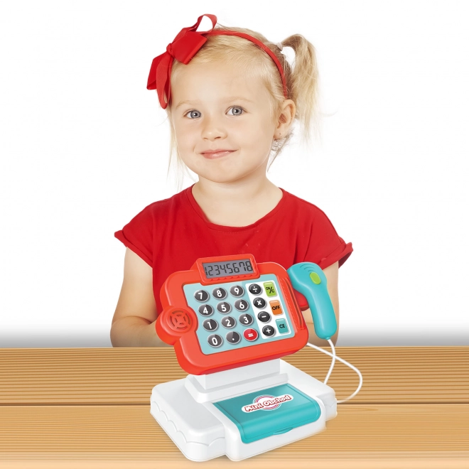 Mini store - cash register with shopping game - red