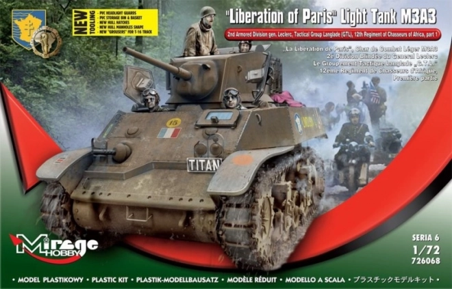 Plastic Model Stuart M3A3 Liberation of Paris