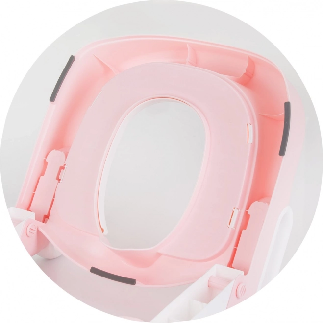 Toilet Seat with Ladder - Skippy Pink