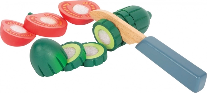 Small Foot Salad Set with Cutting Vegetables Fresh