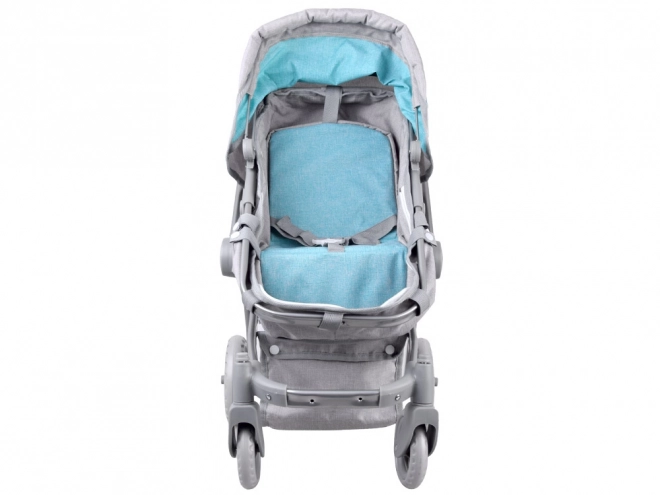 4-in-1 Doll Stroller with Bassinet – turquoise