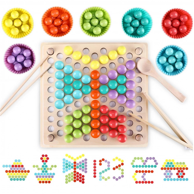 Kleurrijke balletjes mozaïek Montessori Woopie
