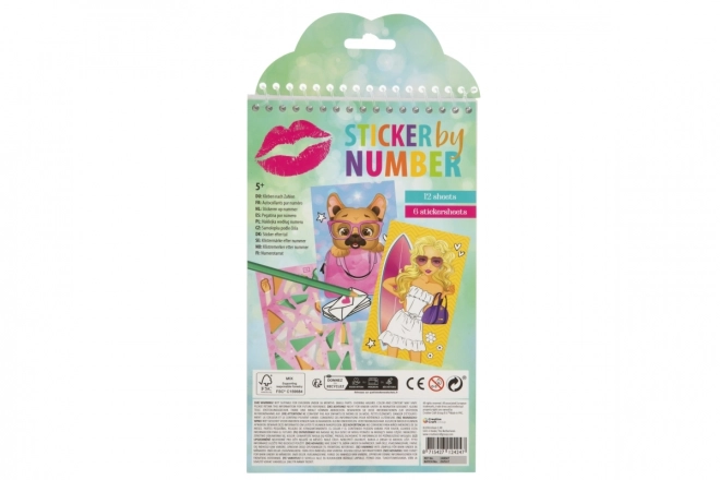 Girls' Number by Sticker Book