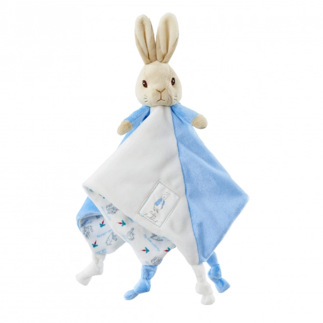 Plush Bunny Lovey Blanket Blue