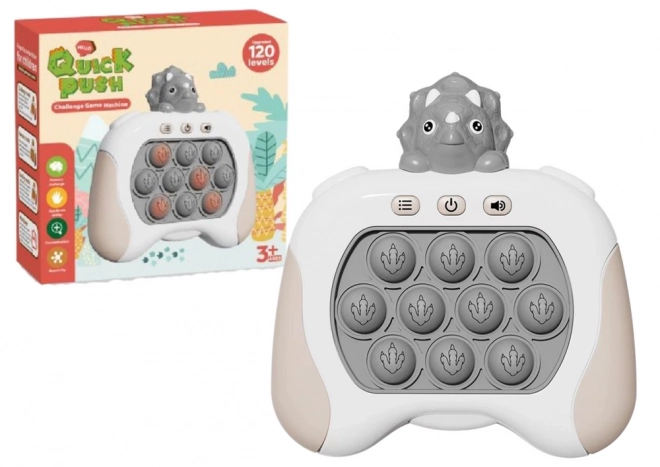 Sensory Game Triceratops Pop It with Lights and Sounds Gray