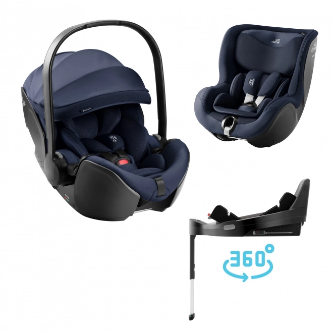 Baby Car Seat Set with Vario Base and Dualfix in Night Blue