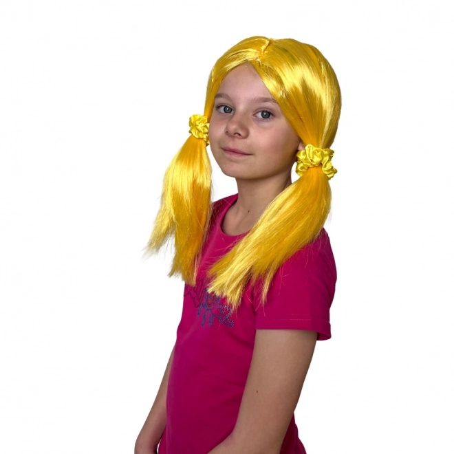 Lollipopz Green Wig – Yellow with ponytails